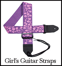 Girls floral guitar straps