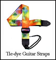 Tie-dye guitar straps